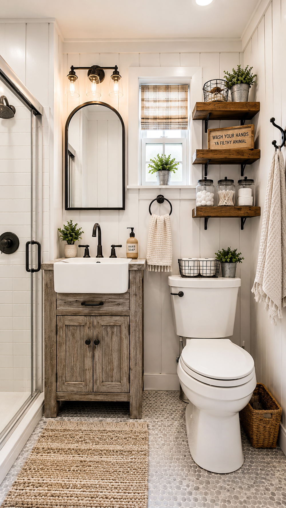 Modern farmhouse small bathroom ideas