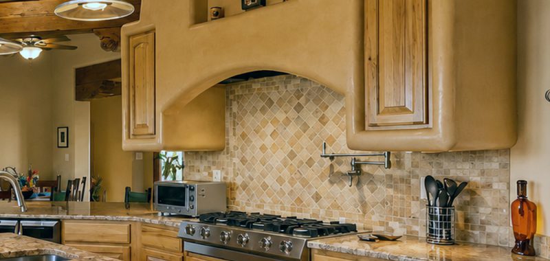 Spanish style range hood