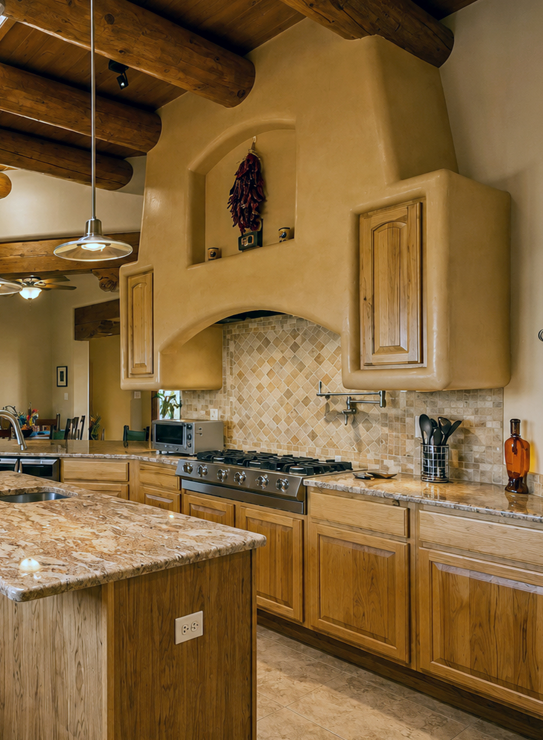 Spanish style range hood