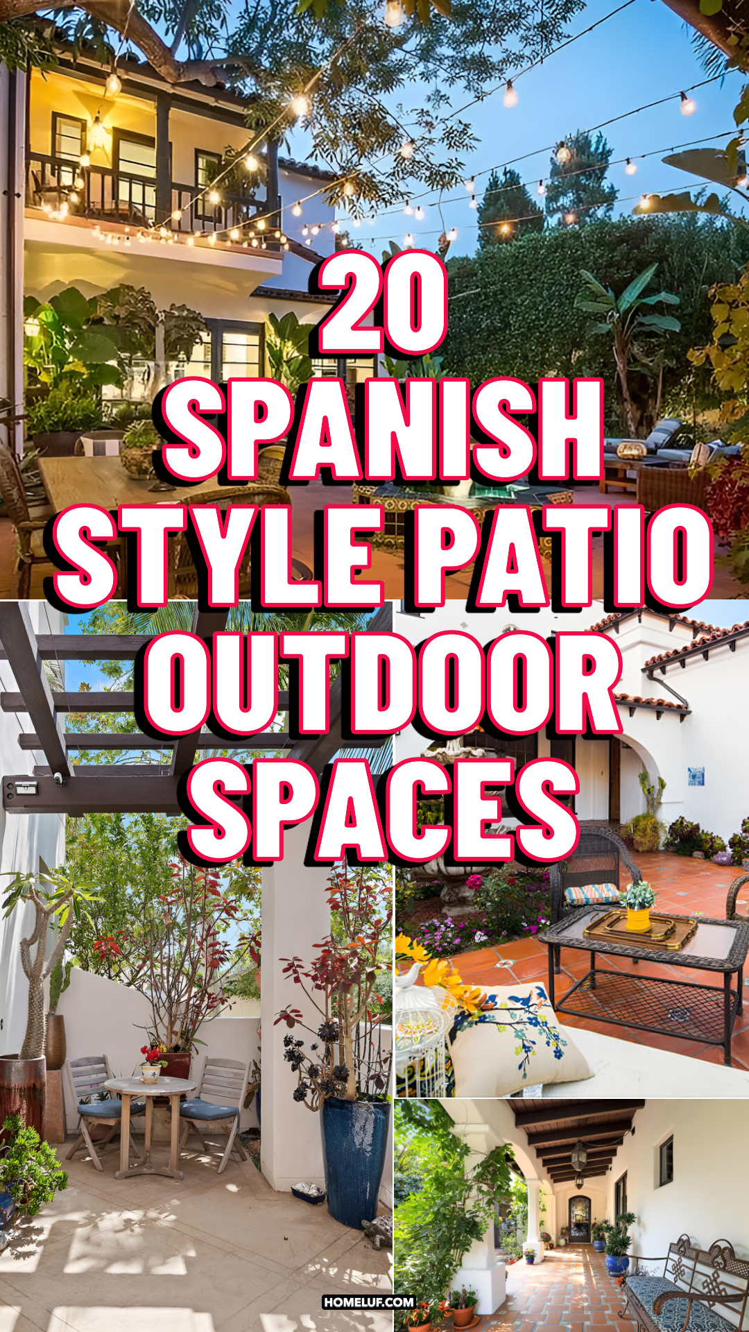Spanish style patio outdoor spaces
