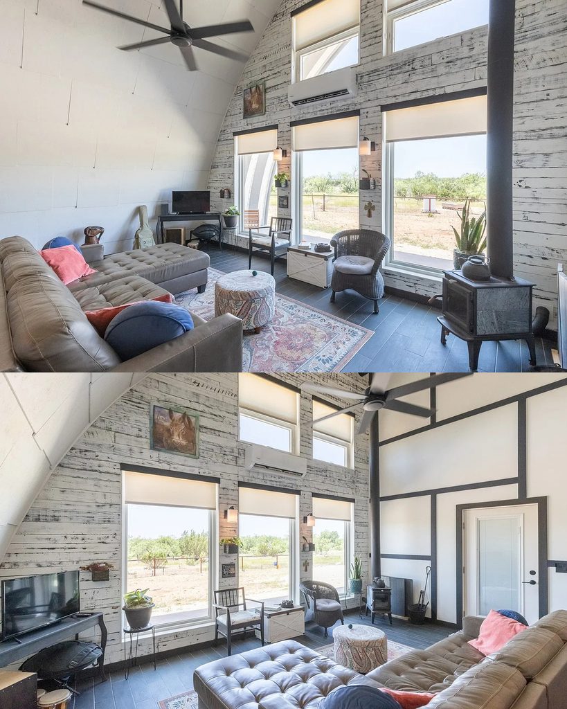 Modern-Quonset-Hut-House-Living Room